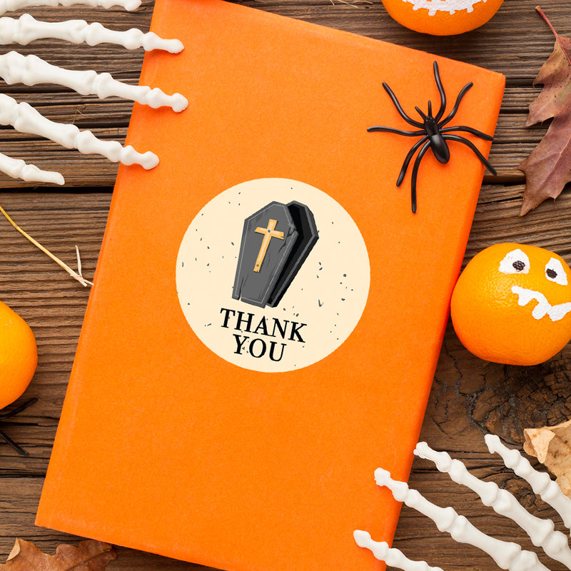 Merci cercueil, joyeux Halloween, autocollants