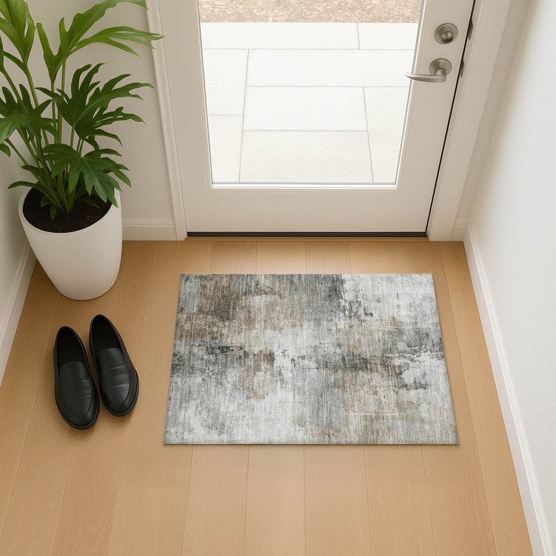 Premium Machine Washable Garett AMF1671 Abstract Rug, Rectangle 1'8" x 2'6"