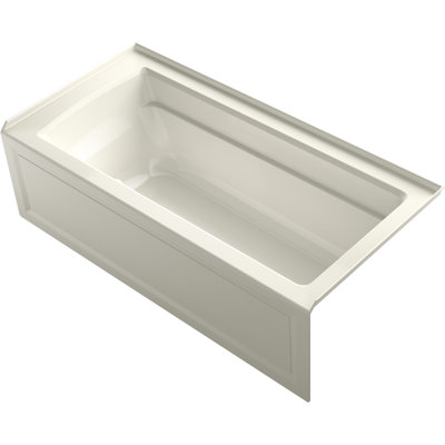 ArcherÂ® 66"" X 32"" Integral Apron Heated Bubblemassageâ¢ Air Bath with Left-Hand Drain -  Kohler, K-1949-GHRA-96