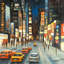 Vue sur Times Square - Toile encadrée, décoration intérieure-119717320