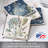 Bohemian Blue 4-Pack Assorted Tumbled Tile Coasters