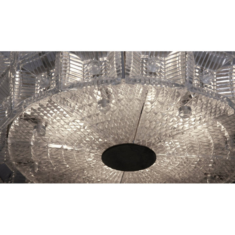Lustre à deux rangées Natchez, Givré, Bronze, 17” Diameter x 18” Height