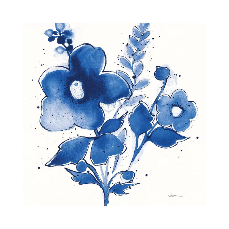Independent Blooms IV V2 by Shirley Novak - Wrapped Canvas Painting, 30.48 cm H x 30.48 cm W