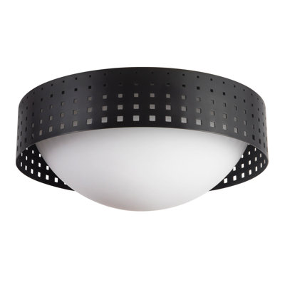 Astoria 14-in Black Flush Mount