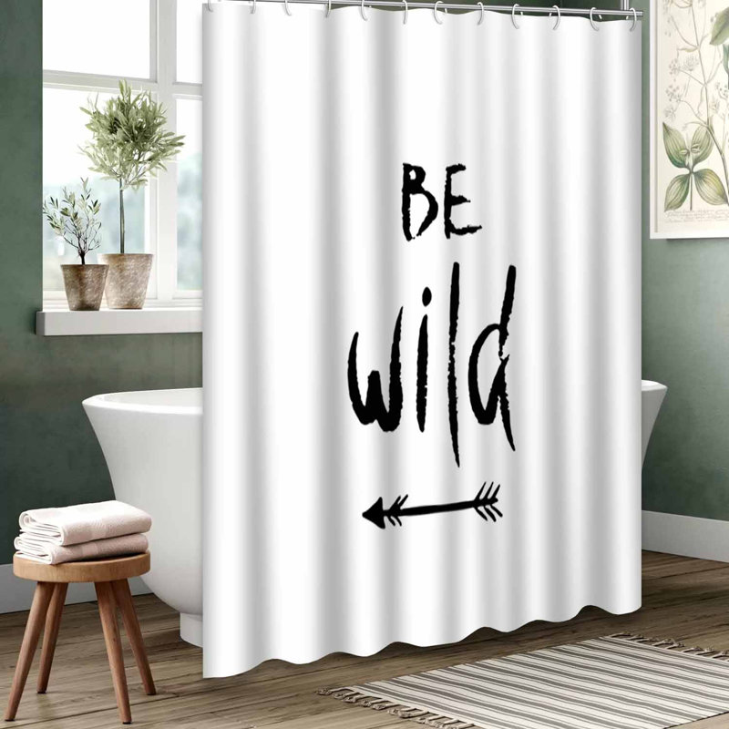 Rideau de douche noir imperméable, rideaux de douche pour la salle de bain avec 12 crochets, L 72 po x l 84 po