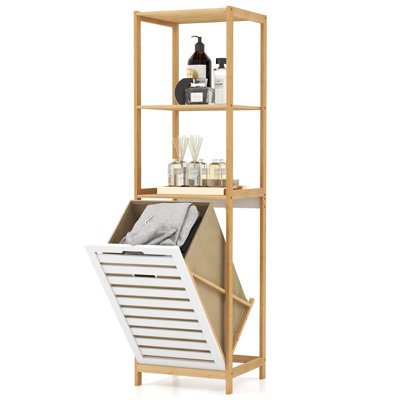 Bamboo Cabinet Laundry Hamper