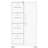 White Cold - Rolled Steel File Cabinet With 4 Drawers And 1 Door For Office Use Material, Smooth Operation, Spacious Storage-928188042