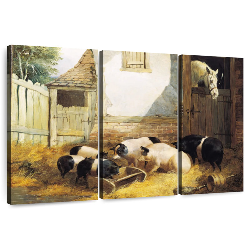Brampt Farm Pigs, 32" H x 50" W