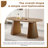 39.4"-70.9" Extendable Dining Table with Slatted Oval Design