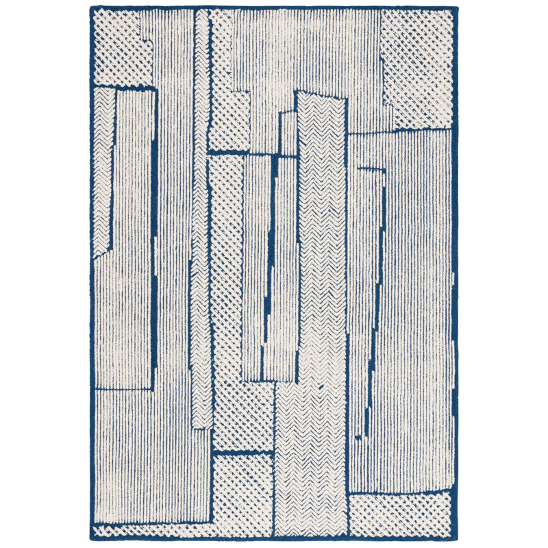 Abstract 776 Hand Tufted Wool Pile Abstract Indoor Use Only Rug, Runner 2'3" x 8'