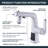 2-Function Single Mixing Valve Handle Bathroom Height Adjustable Faucet with Pull Down Sprayer & Temperature Digital Display & Rinse Mouth Sprayer-92154318