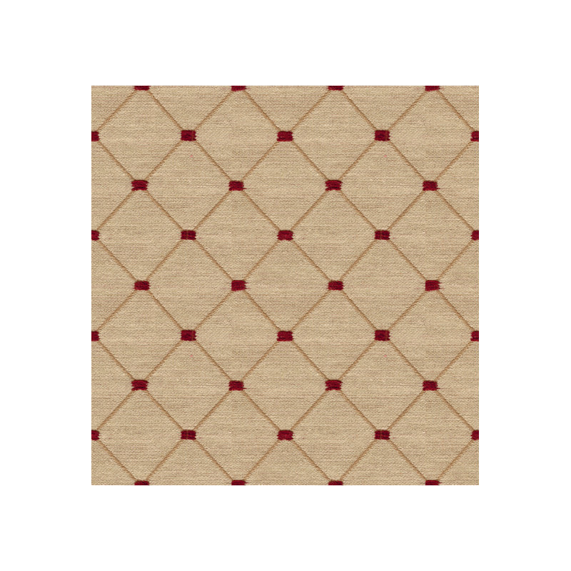 Rayon Fabric, Beige/Burgundy