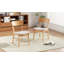 Ensemble de 2 chaises de salle à manger rembourrées confortables avec structure en bois d'hévéa massif et revêtement en tissu élégant pour les maisons modernes-257128703