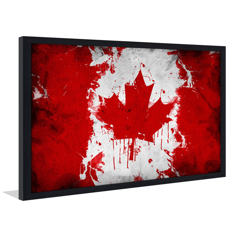 « canada flag », impression encadrée, H 35,5 po x l 51,5 po x P 0,75 po