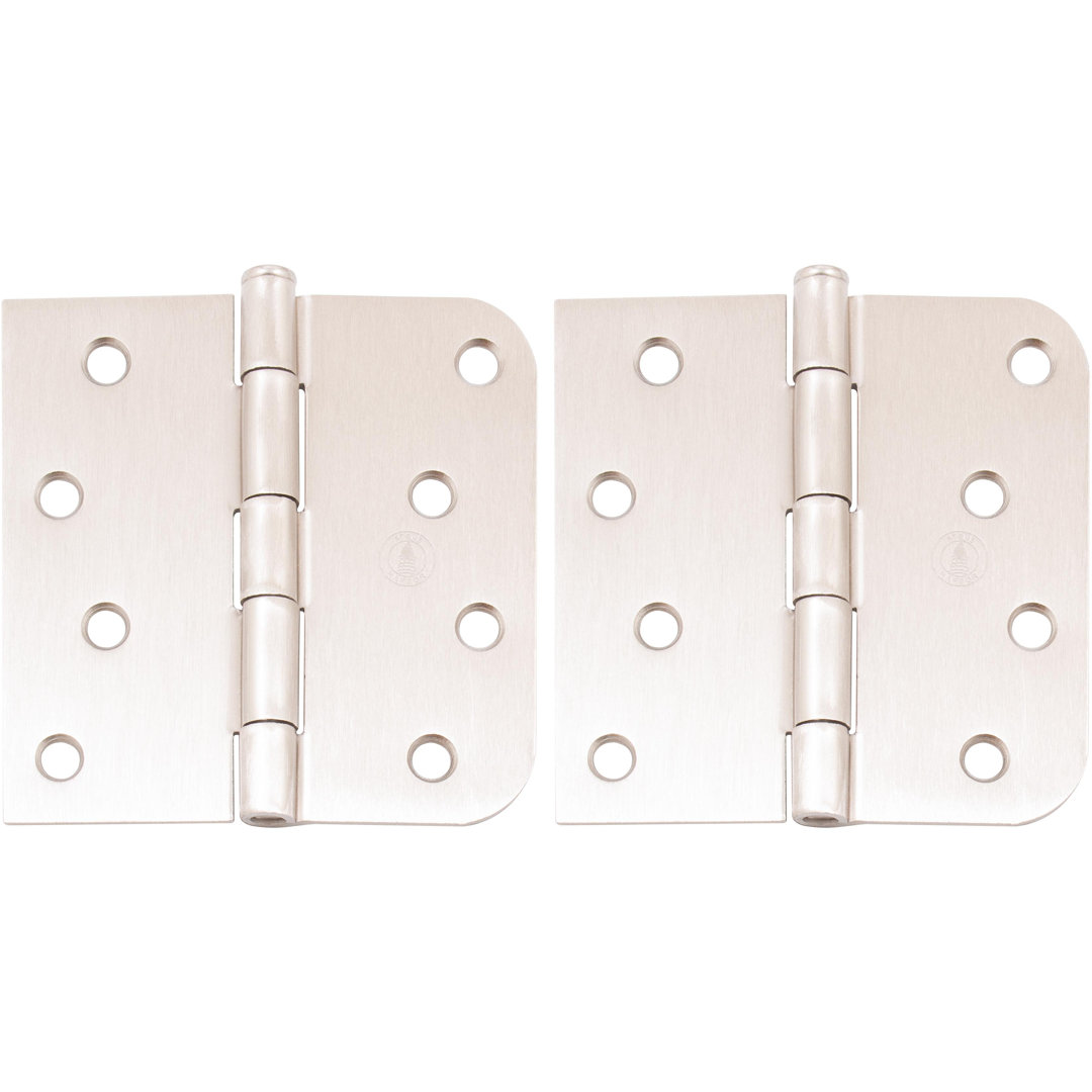 Standard Hinge, 4 Inches, 5/8" Radius Corner (Set of 2) Stone Harbor Hardware 