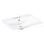 Plateau de meuble-lavabo en céramique 24 po avec lavabo blanc et 3 trous de robinet | Idée de cadeau