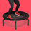 Trampoline de remise en forme robuste 39 po avec DVD 4-en-1 JumpSport 370 Home Gym, noir