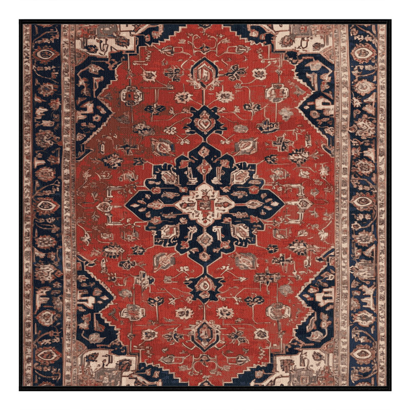 Tapis brun lavable à la machine, Carré 4 pi