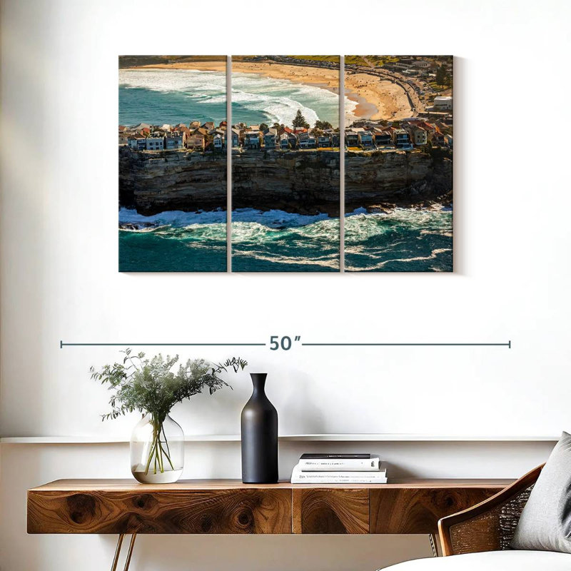 Scène de falaise Bondi Beach, H 24 po x l 38 po