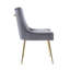 85cm H Tufted Velvet Upholstered Metal Upholstered Back Side Chair-109675487