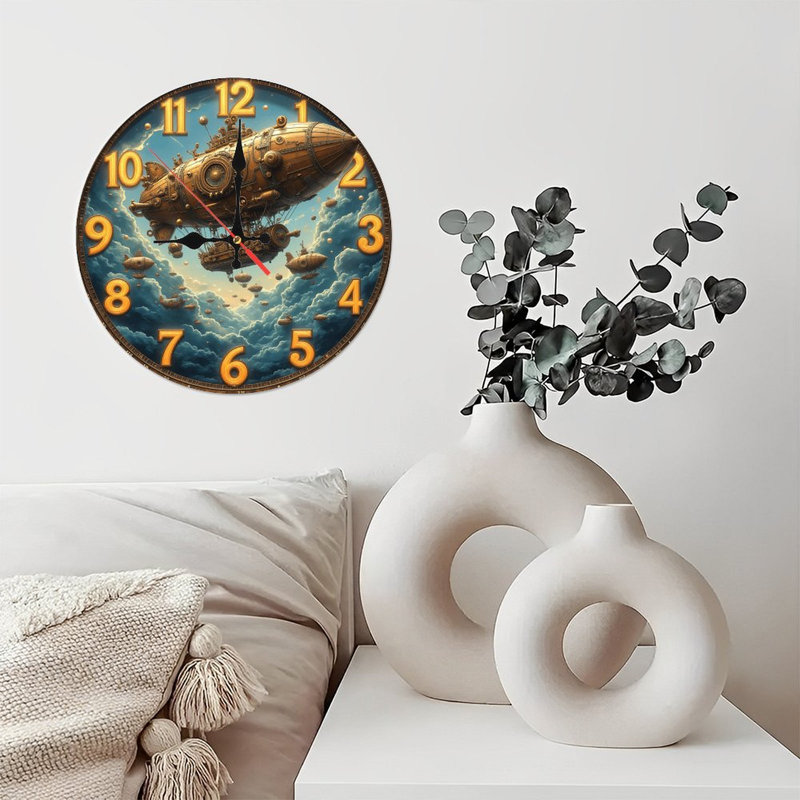 Décoration murale horloge Steampunk
