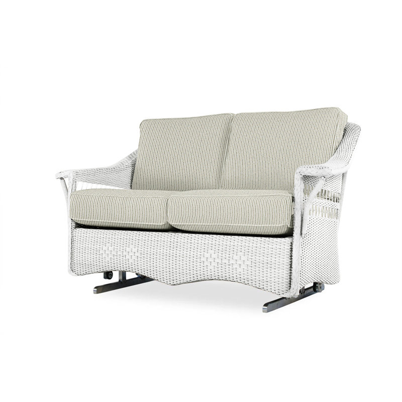 Nantucket Outdoor 2 - Seat Loveseat, White, Sailcloth Salt