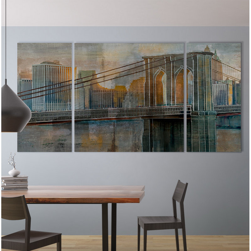 « a premium brooklyn bridge », impression sur toile tendue, reproduction d’art à multiples images