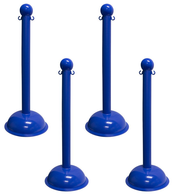 Mr. Chain 41'' H x 16'' W Plastic Stanchion System, Blue