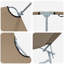 vidaXL Folding Sun Lounger with Canopy Outdoor Daybed Sunbed Steel and Fabric-1465781494