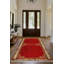 Tapis oriental rouge en polyester imprimé à la machine Susan-688732708