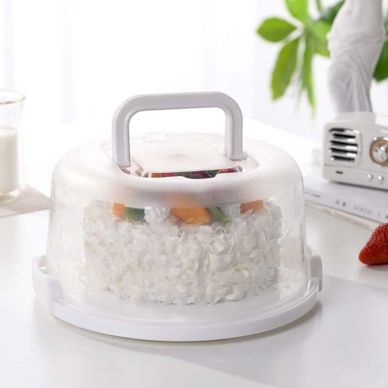 Plastic Small Cake Carrier Holder Round Container