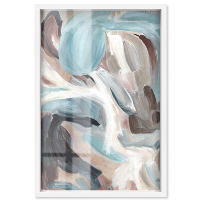 Décoration de salon Modern Shapes I Shadowbox Print par Art Remedy, cadre blanc, 11 x 16