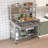 Stainless Steel Table With Shelves And Drawer