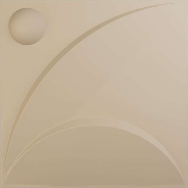 Panneau mural blanc 19,625 "H x 19,625", UltraCover Satin Smokey Beige