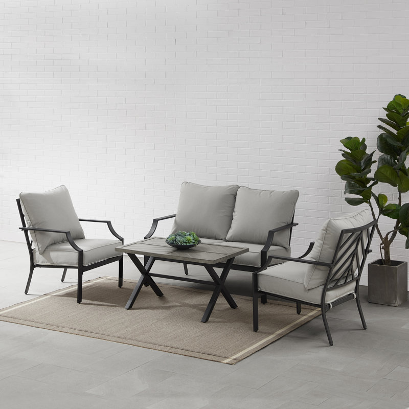 Cristyna 4 - Person Patio Conversation Set with Cushions