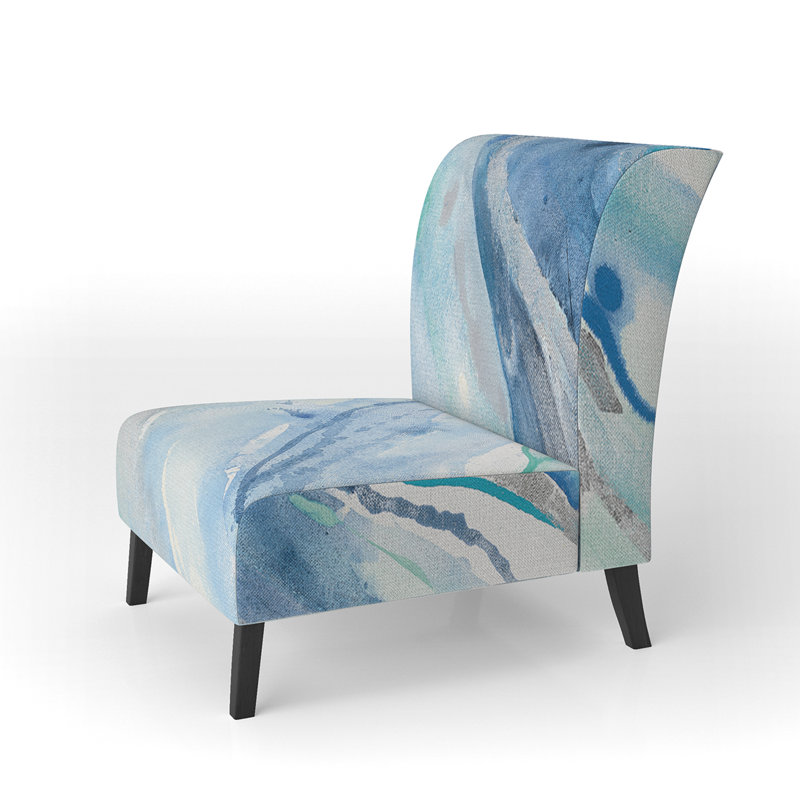 Fauteuil de chambre rembourré Blue Silver Spring II - Modern Lake House