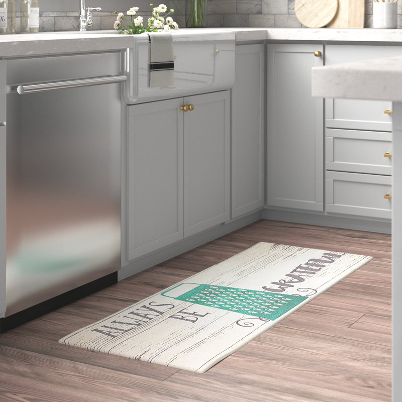 Heston Water Resistant Anti-Fatigue Non-Skid Kitchen Mat, Rectangle 1'8" x 4'7"