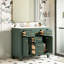 Meuble-lavabo moderne 36 po, lavabo en céramique, 2 portes, 4 tiroirs, charnières réglables, quincaillerie, armoires à glissières lisses 36 po, tiroirs de différentes tailles, assemblage facile