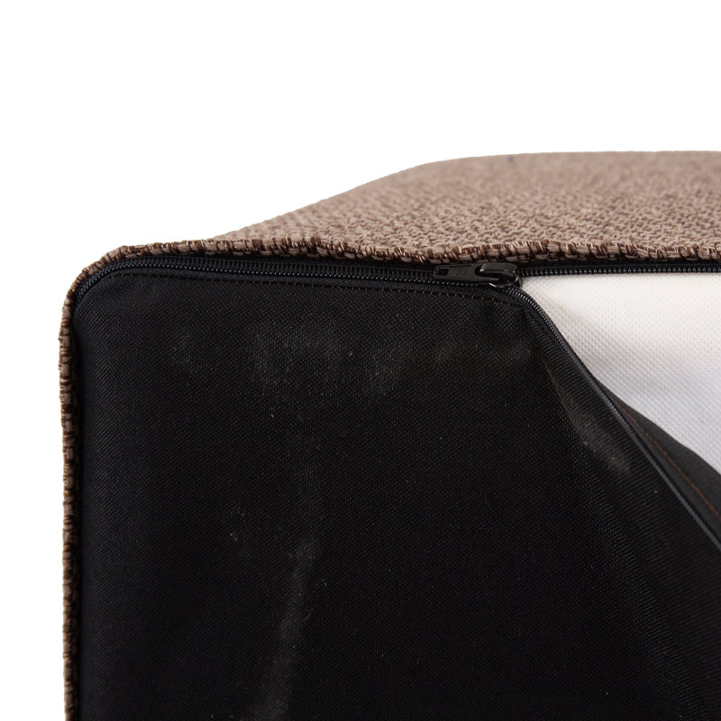 Ashle Upholstered Ottoman, Chocolate 100% Polyester