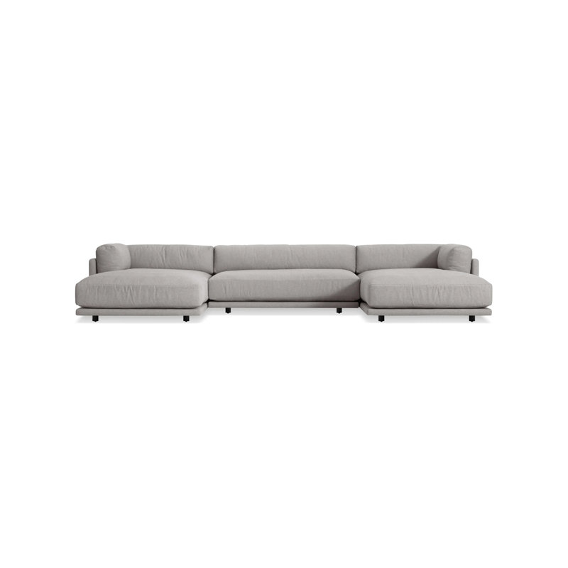 Sunday Sectional, Agnew Gray Textured Basketweave