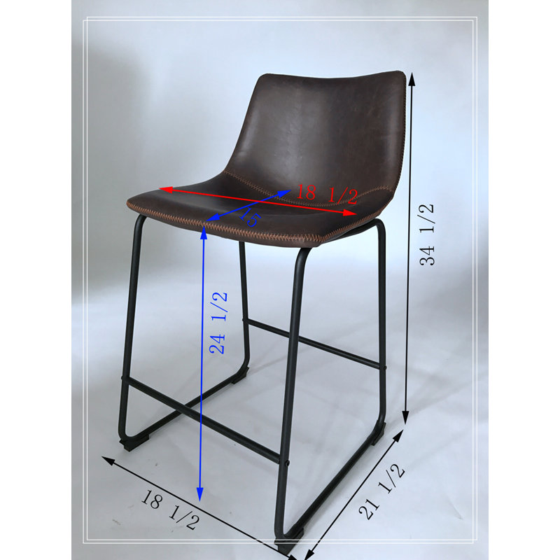 Tabourets Lotusville, ensemble de 2, Gris, Tabouret de comptoir (siège d'une hauteur de 24,5