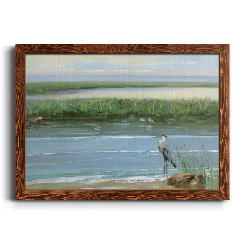 Wading at Dusk - Peinture sur toile encadrée, H 37,5 po x l 27,5 po x P 1,5 po, Toile avec cadre érable