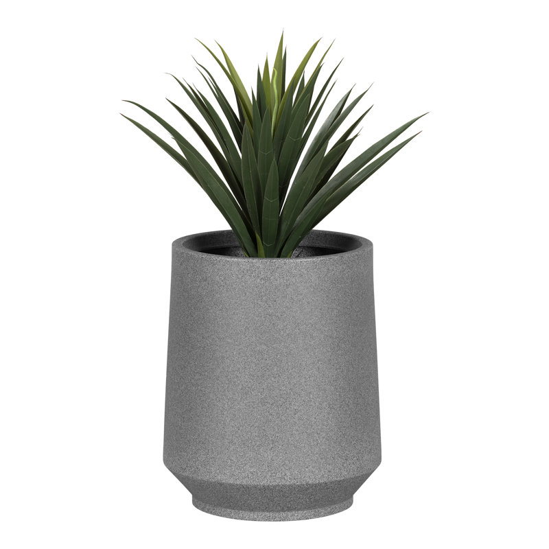 Dalya Pot Planter, Mottled Gray, 19.5" H x 16.25" W x 16.25" D