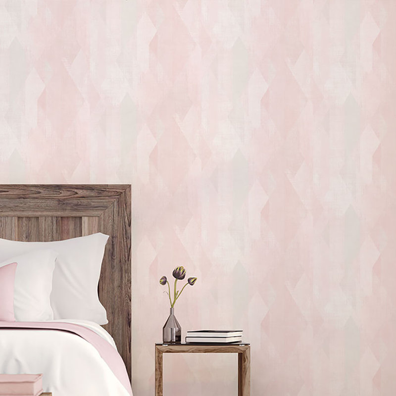 Geometrix 10m x 52.8cm Wallpaper Roll, Pink