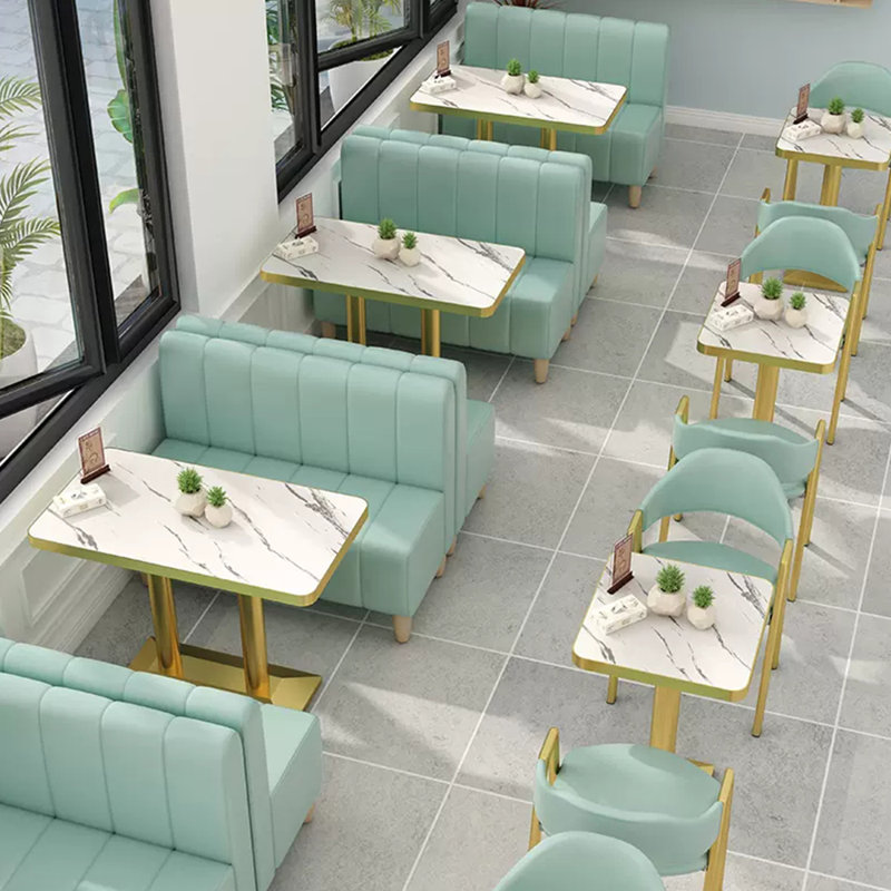 Bancs de restaurant simples, Vert clair