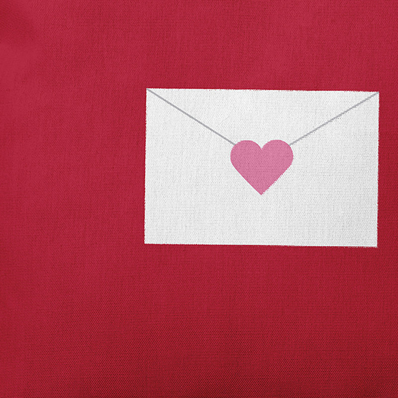 Valentine's Day Reversible Throw Pillow, 18"x18", Red