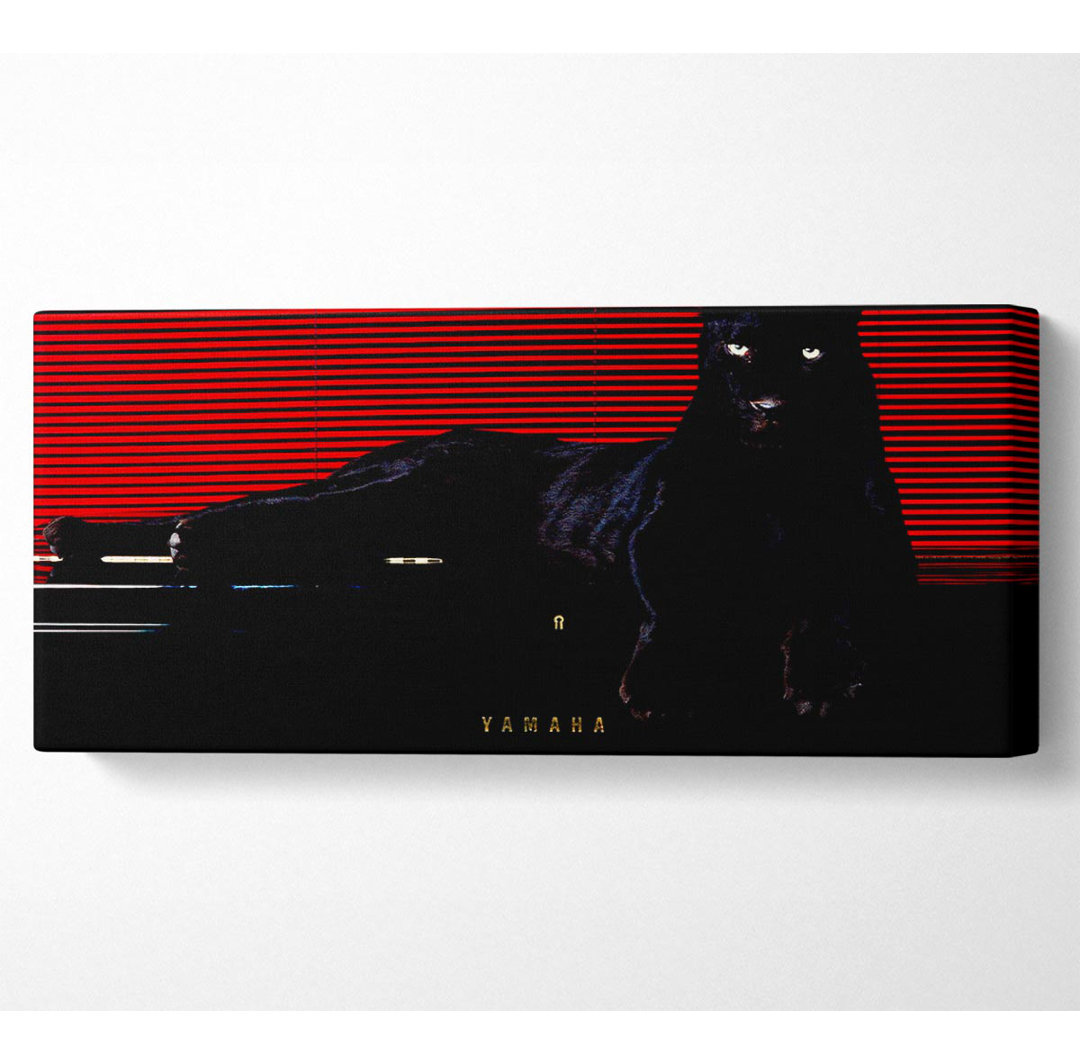 Black Panther Piano - Kunstdrucke auf Leinwand - Wrapped Canvas