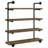 Black And Rustic Oak 40-Inch Wall Shelf