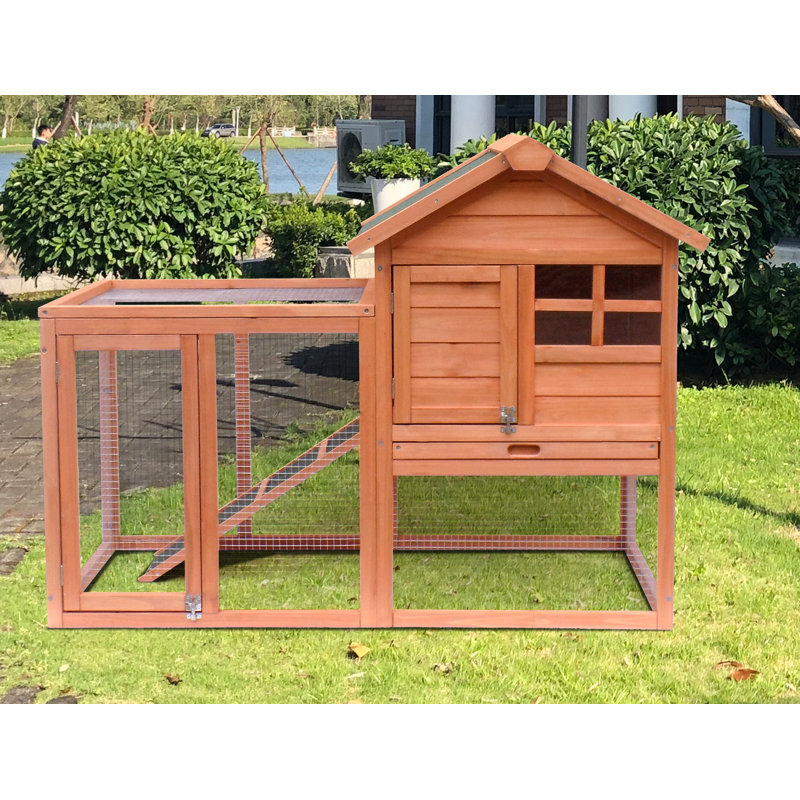 Shirey Weather Resistant Small Animal Hutch, Brown
