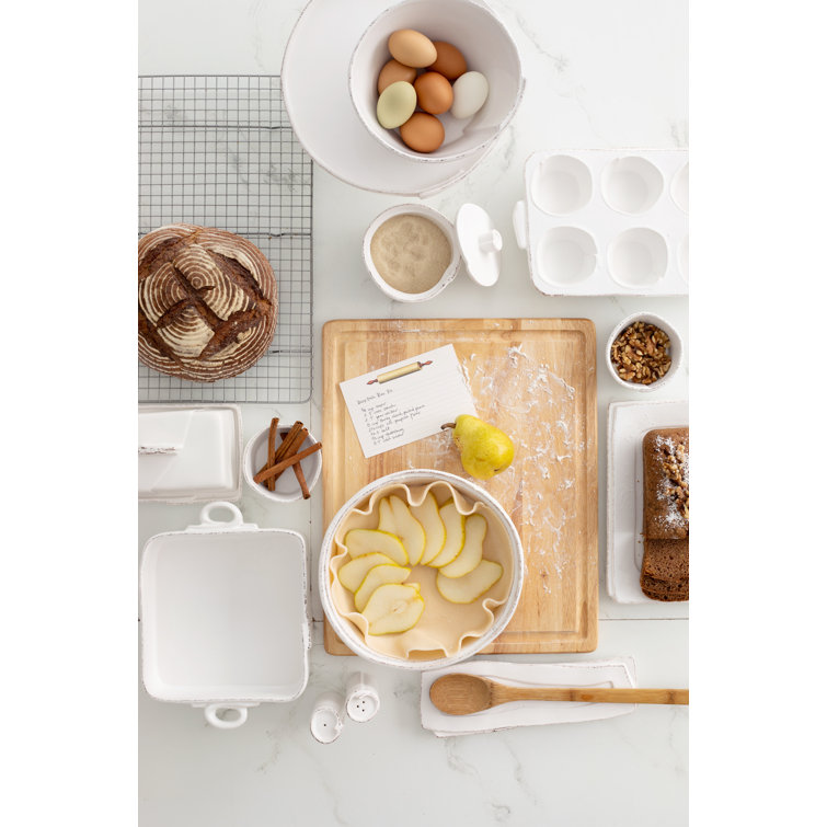 Vietri Lastra Muffin Tin - White